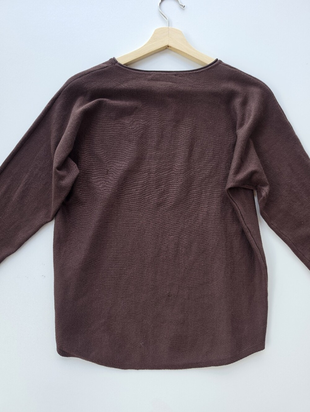 Cynthia Rowley Chocolate Brown Batwing Sleeve Knit Top - Picture 5 of 5